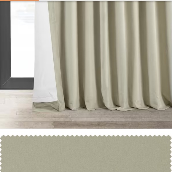 Signature Doublewide Blackout Curtain Signature Velvet - Extra Wide - Cool Beige - Picture 6 of 6